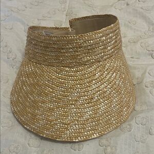 Chic Tan Straw Sun Visor